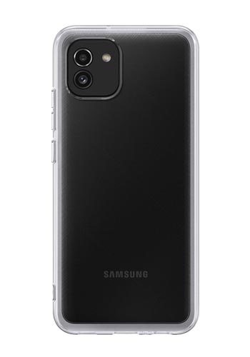 Samsung Soft Clear Cover Transparent, für Samsung Galaxy A03, EF-QA036TTEGEU