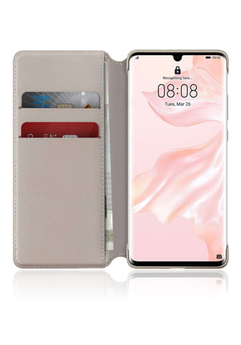 Huawei Booklet Wallet Cover Khaki, für Huawei P30, Blister