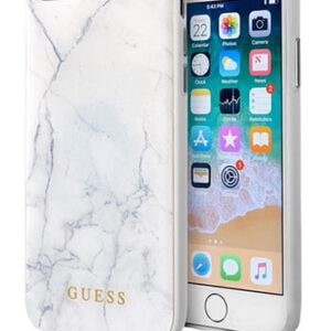 GUESS Hard Cover Marble White, für Apple iPhone SE (2020)/8/7, GUHCI8HYMAWH, Blister