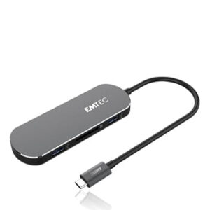 EMTEC USB-Type-C Hub T650C inkl. SD card reader 3 x USB-A 3.0, USB-C, SD card reader, HDMI