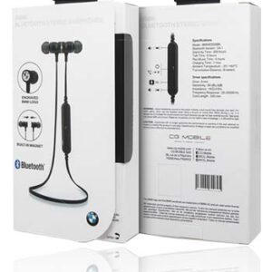 BMW Bluetooth Stereo Earphones In-Ear Black, CGBTE03, Universal, Blister