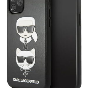 Karl Lagerfeld Hard Cover Karl and Choupette Black, für Apple iPhone 11 Pro, KLHCN58KICKC, Blister