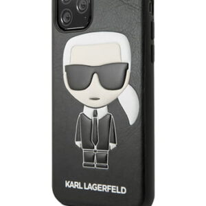 Karl Lagerfeld Hard Cover Embossed Black, für Apple iPhone 11, KLHCN61IKPUBK, Blister