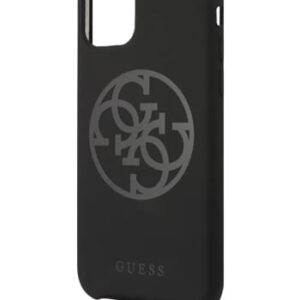 GUESS Hard Cover Silicone 4G Tone Black, für Apple iPhone 11 Pro Max, GUHCN65LS4GBK, Blister