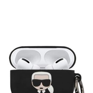 Karl Lagerfeld Cover Silicone Karl Head Black, für Apple AirPods Pro, KLACAPSILGLBK, Blister