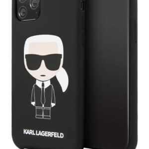 Karl Lagerfeld Iconic Silicone Cover Black, für Apple iPhone 11 Pro, KLHCN58SLFKBK, Blister