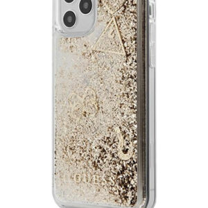 GUESS Hard Cover Glitter Charm Gold, für Apple iPhone 12 Pro Max, GUHCP12LGLHFLGO, Blister
