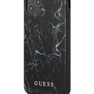 GUESS Hard Cover Marble Black, für Apple iPhone 12 Pro Max, GUHCP12LPCUMABK, Blister