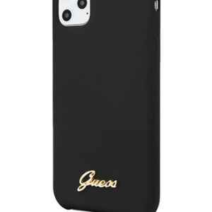GUESS Hard Cover Silicone Vintage Black, für Apple iPhone 11 Pro Max, GUHCN65LSLMGB, Blister