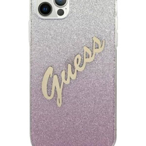 GUESS Hard Cover Vintage Glitter Pink, für Apple iPhone 12 Pro Max, GUHCP12LPCUGLSPI, Blister