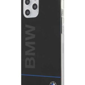 BMW Hard Cover Printed Logo Blue Line Black, SIgnature für Apple iPhone 12 Pro Max, BMHCP12LPCUBBK, Blister