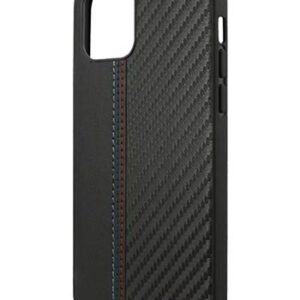 BMW Hard Cover PU Carbon Stripe Black, M Collection für Apple iPhone 12 Pro Max, BMHCP12LMCARBK, Blister