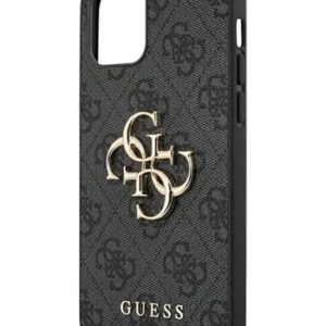 GUESS Hard Cover 4G Metal Logo Grey, für Apple iPhone 12 / 12 Pro, GUHCP12M4GMGGR, Blister
