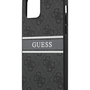 GUESS Hard Cover 4G Printed Stripe Grey, für Apple iPhone 12 / 12 Pro, GUHCP12M4GDGR, Blister