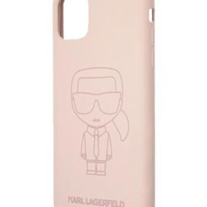 Karl Lagerfeld Iconic Outline Cover Pink, für Apple iPhone 11, KLHCN61SILTTPI, Blister