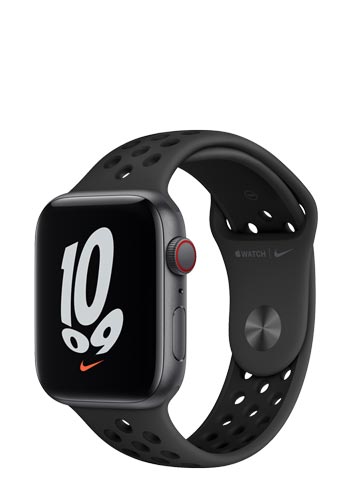Apple Watch SE Nike Aluminium Cellular + GPS Space Grey, Sportarmband anthracite/black, MKT73FD/A, 44mm