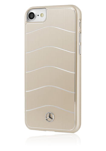 Mercedes-Benz Hard Cover Aluminium Gold, Wave VIII Line, für Apple iPhone 8/7/6s/6, MEHCP7CUSALGO, Blister