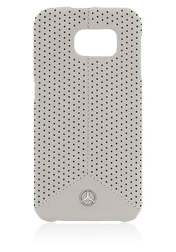Mercedes-Benz Hard Cover Leather Perforated Grey, Pure Line für Samsung G920 Galaxy S6, MEHCS6PEGR, Blister