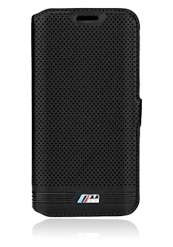 BMW Book Case Adrenaline Leather Perforated Black, M für Samsung G920 Galaxy S6, BMFLBKS6MPEBIC, Blister