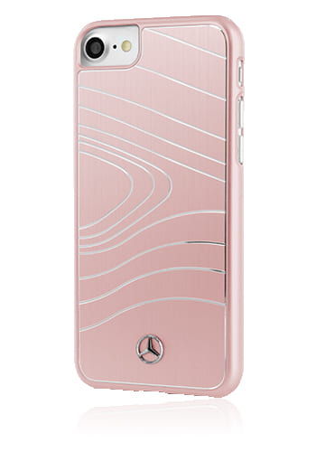 Mercedes-Benz Hard Cover Brushed Aluminium Pink, Organic III Line, für Apple iPhone 8/7/6s/6, MEHCP7OLBRRG, Blister