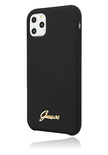 GUESS Hard Cover Silicone Vintage Black, für Apple iPhone 11 Pro Max, GUHCN65LSLMGB, Blister