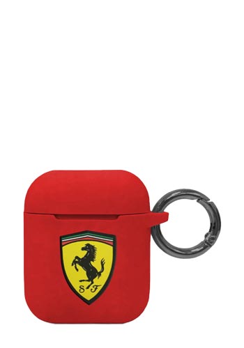 Ferrari Silicone Case Red, für Apple Airpods, FESACCSILSHRE, Blister