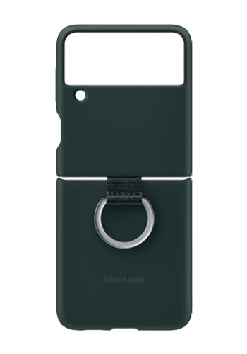 Samsung Silicone Cover with Ring Green, für Samsung Galaxy Z Flip3, EF-PF711TG, Blister
