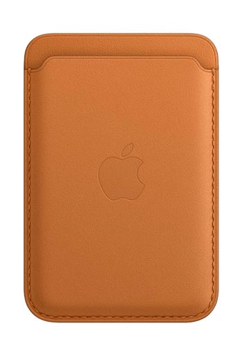 Apple Leather Wallet MagSafe Gold Brown, für iPhone, MM0Q3ZM/A