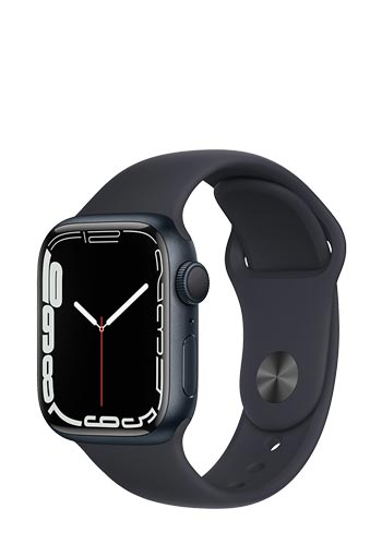 Apple Watch Series 7 Aluminium GPS Midnight, Sportarmband Midnight, MKMX3FD/A, 41mm