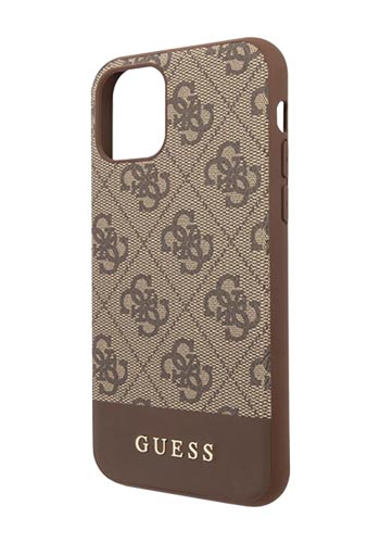 GUESS Hard Cover 4G Brown, Stripe für Apple iPhone 11 Pro Max, GUHCN65G4GLBR, Blister