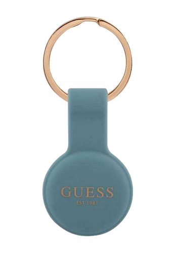 GUESS Case Silicone Classic Logo Blue, for AirTag, GUATSGEB