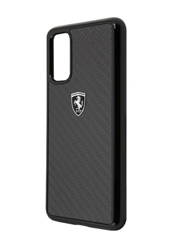 Ferrari Ferrari Carbon Fibre Case Black, for Samsung Galaxy S20