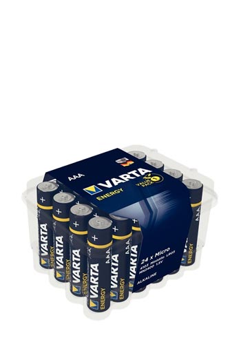Varta Batterie Alkaline, Mignon, AA, LR06, 1.5V, Energy, Retail Box (24-Pack)