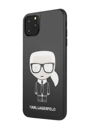 Karl Lagerfeld Hard Case Black Double Layers Glitter Iconic Full Body Black, for iPhone 11 Pro Max