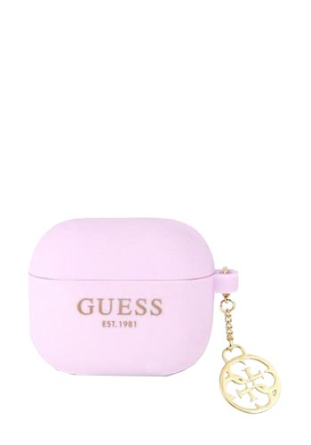 GUESS Silicone Cover 4G Charm Pink, für Apple AirPods 3, GUA3LSC4EU
