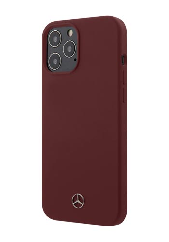 Mercedes-Benz Hard Cover Silicone Red, für Apple iPhone 12 Pro Max, MEHCP12LSILRE