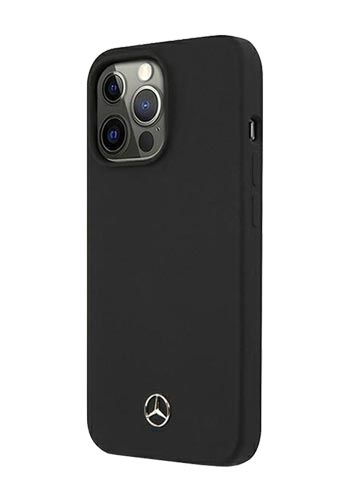 Mercedes-Benz Hard Cover Silicone Black, für Apple iPhone 13 Pro Max, MEHCP13XSILBK