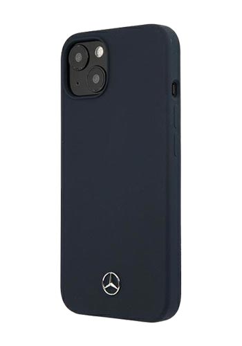 Mercedes-Benz Hard Cover Silicone Blue, für Apple iPhone 13, MEHCP13MSILNA