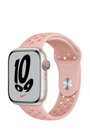 Apple Nike Sportarmband für Watch 45mm (pink oxford/rose whisper), MN6Q3ZM/A