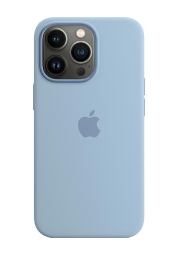 Apple Silikon Case für iPhone 13 Pro Max mit MagSafe (dunstblau) MN693ZM/A