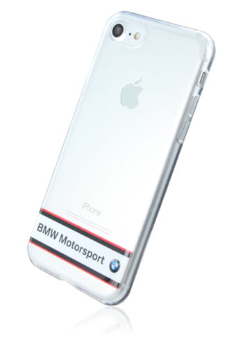 BMW Transparent Horizontal Logo Soft Cover White Blue, für iPhone SE(2020)/8/7/6s/6, BMHCP7TRHWH, Blister