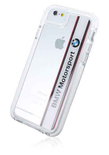 BMW Hard Cover Shockproof Vertical Logo White, Motorsport für Apple iPhone 8 Plus/7 Plus, BMHCP7LSPVWH, Blister