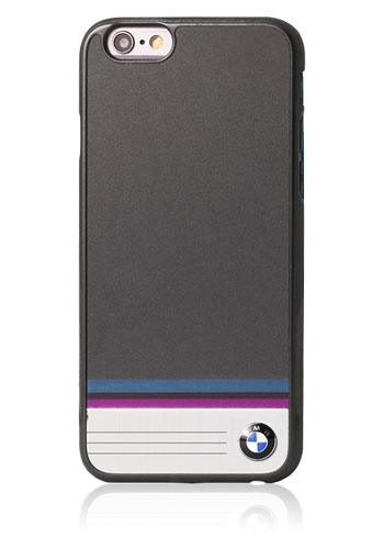 BMW Hard Cover Aluminium Plate Multi Stripe Grey, Signature Collection für Apple iPhone 6/6s, BMHCS7TSDG, Blister