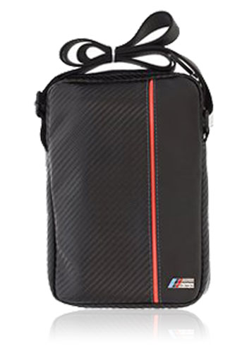 BMW Travel Bag 9-10 Zoll Carbon Inspiration Black-Red, M Collection, Universal, BMTB10MCPBK, Blister