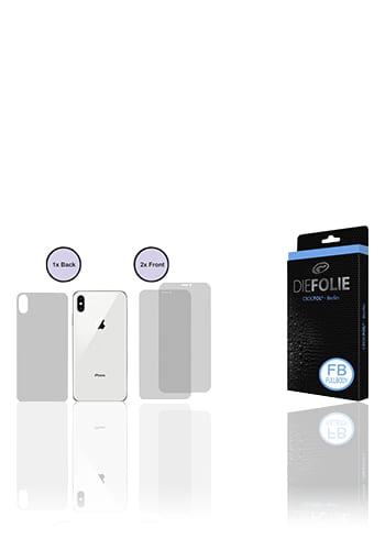 Crocfol DIEFOLIE Displayschutzfolie inklusive flüssigem Glas für iPhone Xs Max FULLBODY