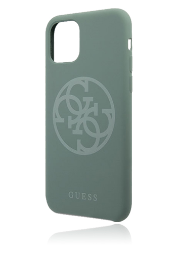 GUESS Hard Cover Silicone 4G Tone Khaki, für Apple iPhone 11 Pro Max, GUHCN65LS4GKA, Blister