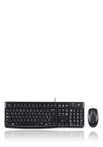 Logitech MK120 Corded Combo Black, Keyboard and Mouse