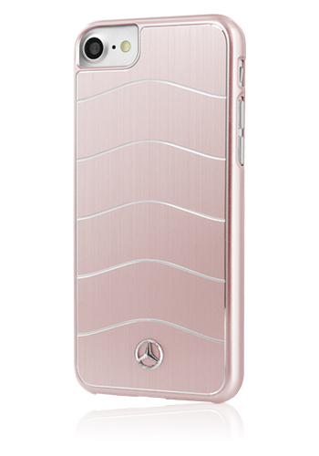 Mercedes-Benz Hard Cover Brushed Aluminium Pink, Wave VIII Line, für Apple iPhone 8/7/6s/6, MEHCP7CUSALRG, Blister