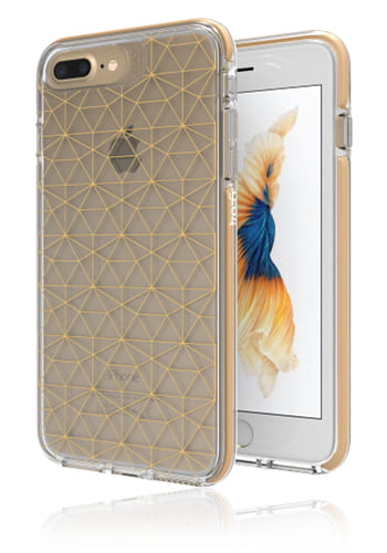 Gear4 D3O Cover Gold, Victoria Geometric für Apple iPhone 8 Plus/7 Plus/6s Plus/6 Plus, Blister