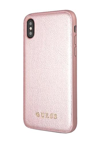 GUESS Hard Cover Iridescent Rose Gold, für Apple iPhone X / Xs, GUHCPXIGLRG, Blister